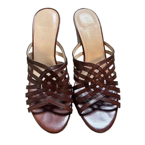 Cole Haan Nike Air Verona - brown wedge heels size 8 AA (narrow) - Picture 3 of 6